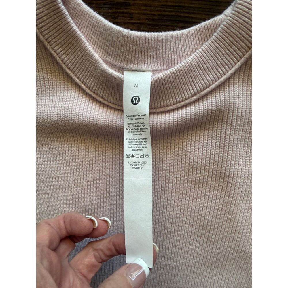 Pink Lululemon ribbed sweater